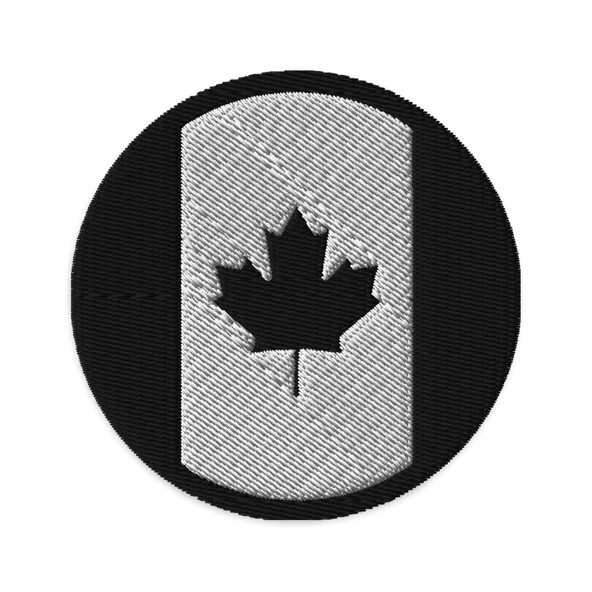 Canada Embroidered Patch, 3" Canadian Flag Patch, Circular Canada Patch Embroidery, Iron on/Sew on Patch Embroidery