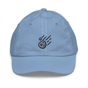 Meteorite Youth Baseball Cap, Handmade Kids Hat, Embroidered Childrens Hat Gift - Multiple Colors