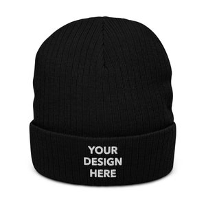 Personalized Custom Embroidered Beanie Hat Custom Logo Design Your Own  Custom Text Personalize Your Beanie Custom Winter Beanie 