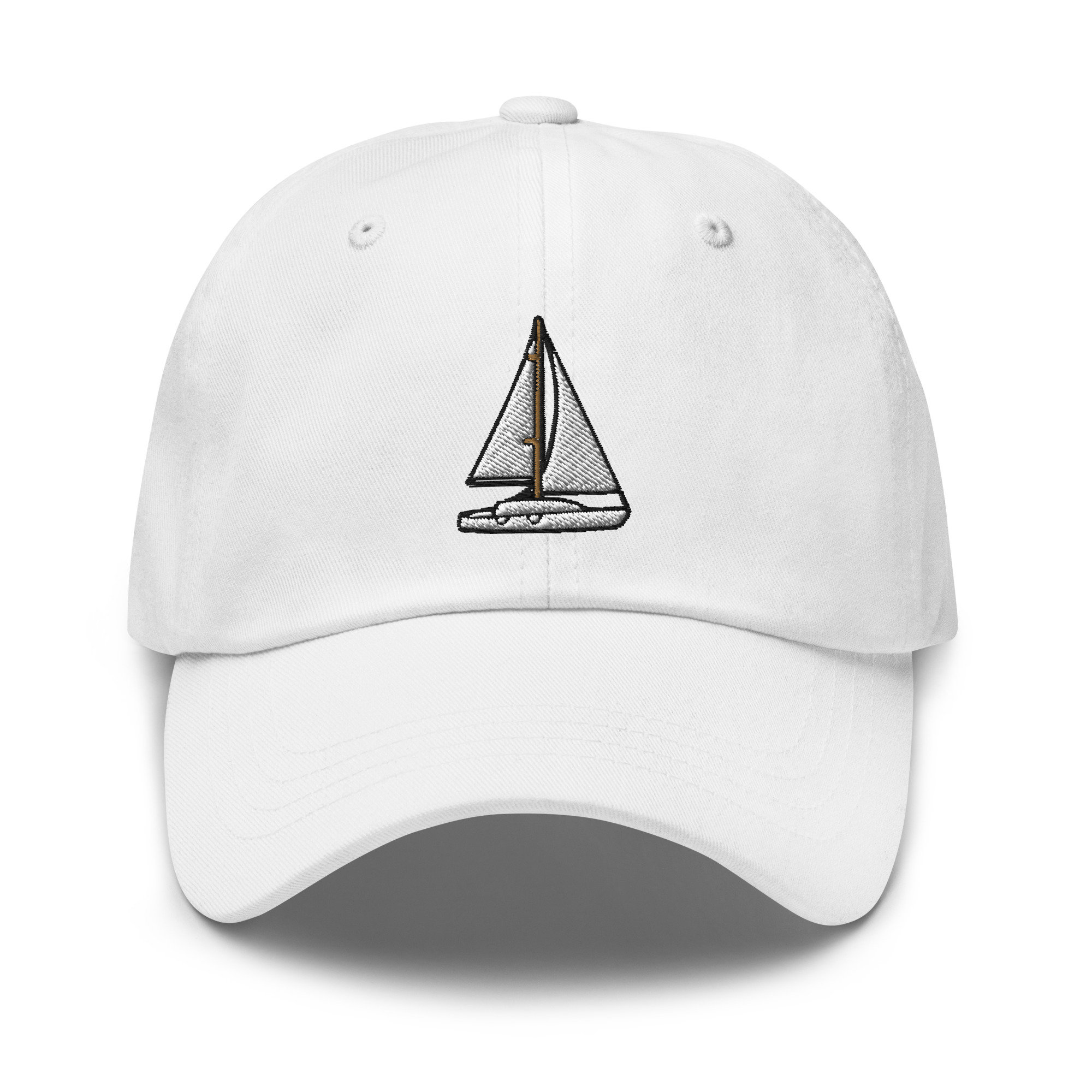 Sailboat Ship Captain Boat Yacht Embroidered Dad Hat,  Embroidered Unisex Hat, Dad Cap, Adjustable Baseball Cap Gift for Him