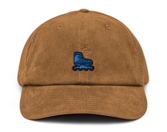 Corduroy skeelerhoed, handgemaakte geborduurde corduroy dadpet - meerdere kleuren