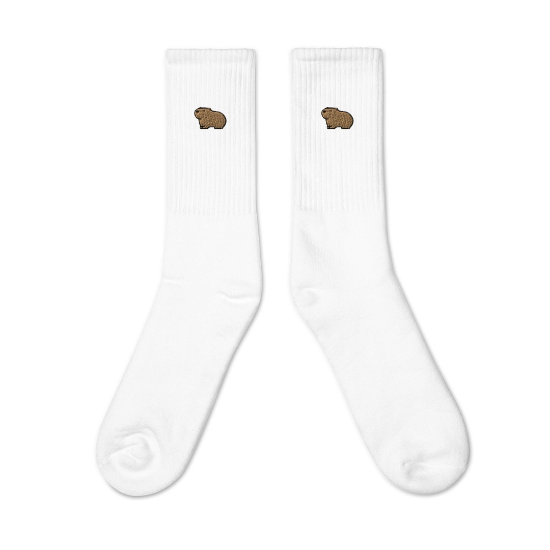 Capybara Embroidered Socks, Premium Embroidered Socks, Long Socks Gift ...