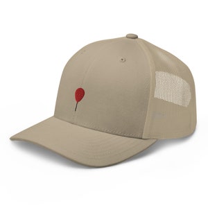 Red Balloon Embroidered Trucker Hat, Mesh Cap Gift