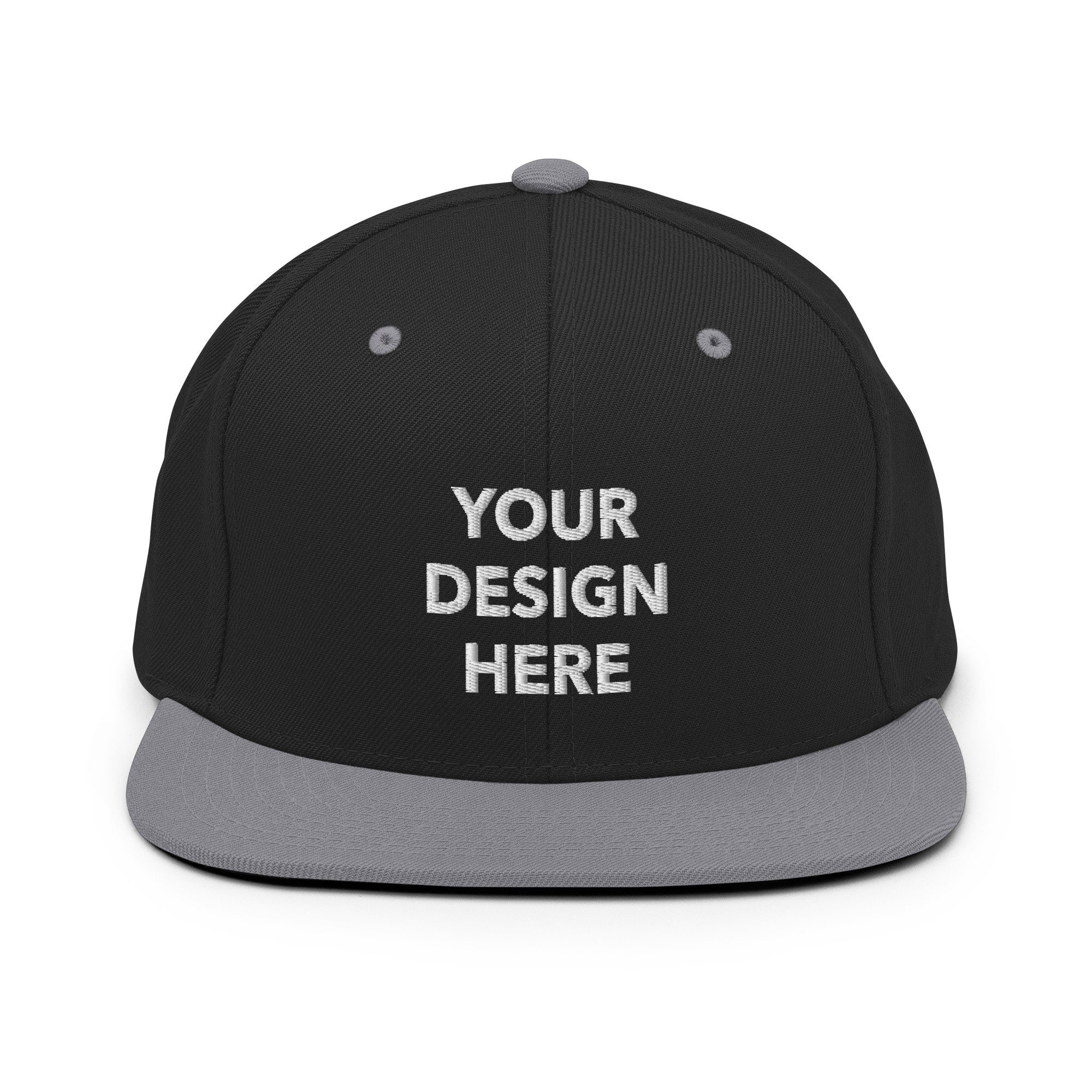 Personalisierte bestickte Snapback-Mütze, individuelle Logo-Snapback-Mütze, Stickerei mit Ihrem eigenen Text oder Design, handgefertigte Snapback-Mütze