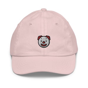 Clown Emoji Youth Baseball Cap, Handmade Kids Hat, Embroidered Childrens Hat Gift - Multiple Colors
