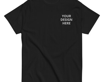 Custom Embroidered Men's T-Shirt: Personalized Logo & Text