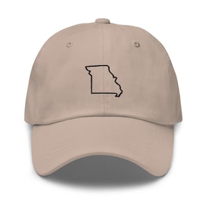 Missouri Dad Hat, Embroidered Unisex Hat, Handmade Dad Cap, Adjustable Baseball Cap Gift - Multiple Colors