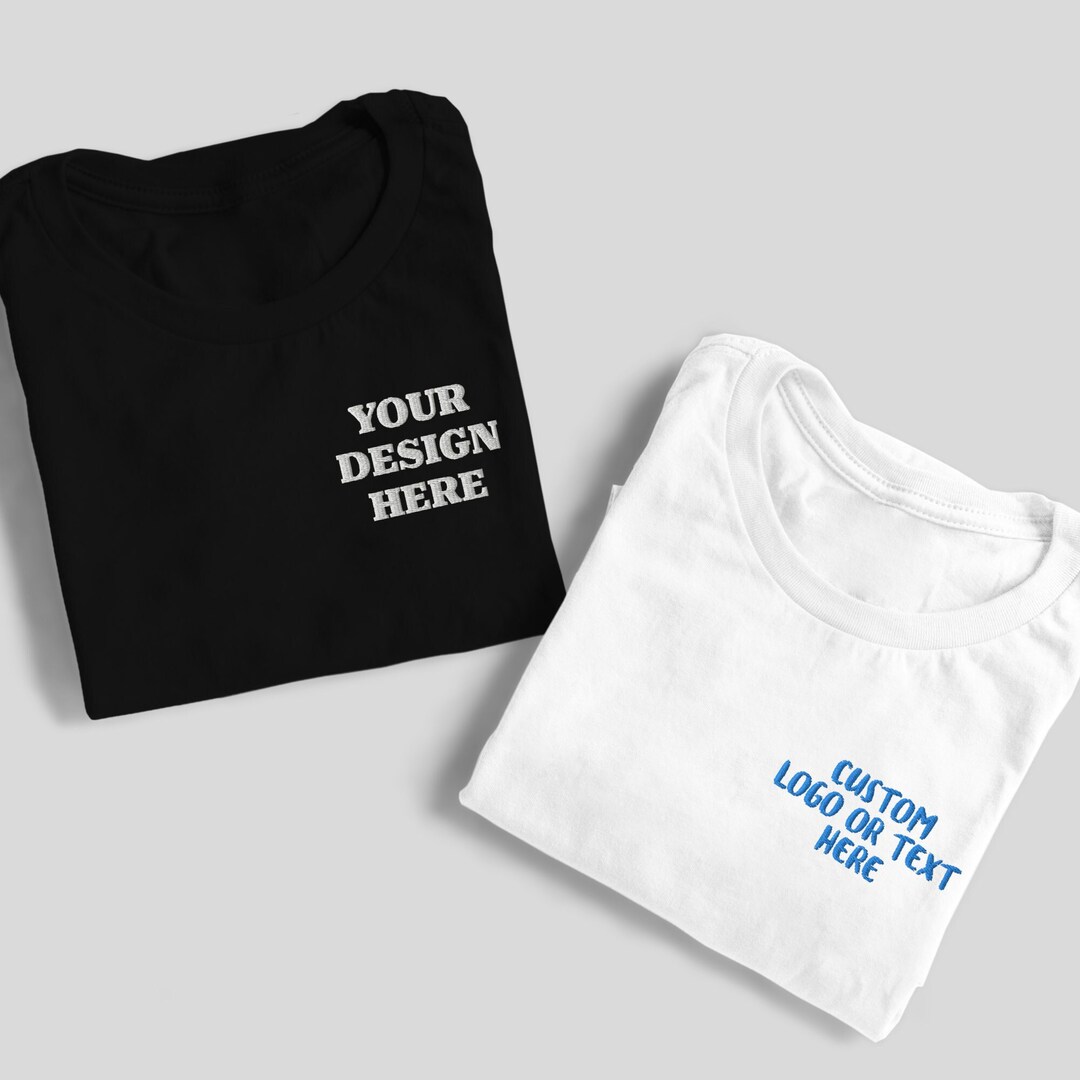 Custom Embroidered Tshirt, Personalized Mens Shortsleeve Tee