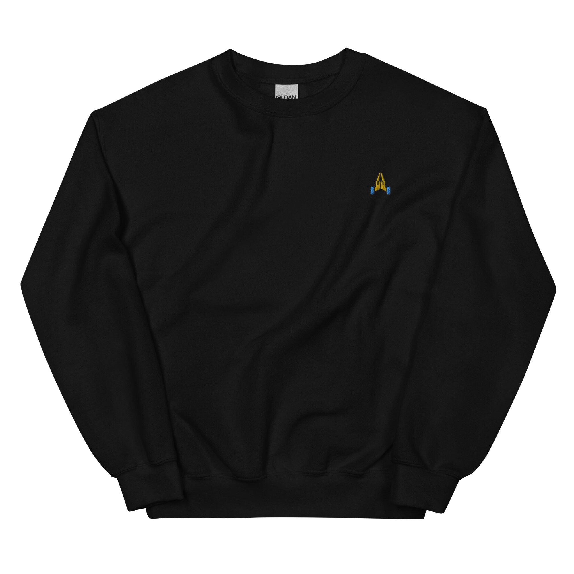 Prayer Hands Emoji Embroidered Sweatshirt: Unisex Crewneck