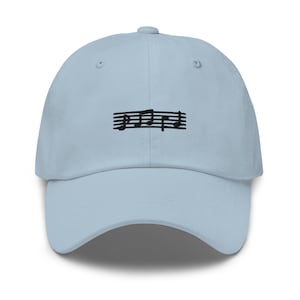 Bonnet papa brodé notes de musique, chapeau unisexe brodé, casquette papa, casquette de baseball réglable cadeau pour lui