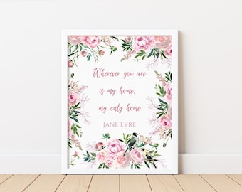 Jane Eyre Quote | Printable Wall Art | Jane Eyre Gifts | Jane Eyre Wall Art | Charlotte Bronte | Bronte Sisters | Bronte Love Quotes