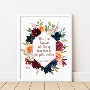 Jane Eyre Quote | Printable Wall Art | Jane Eyre Prints | Book Quotes | Literary Quote | Charlotte Bronte | Bronte Sisters | Jane Eyre Art