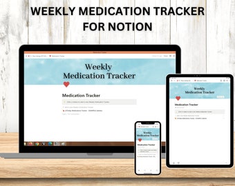 Weekly Medication Tracker Template for Notion