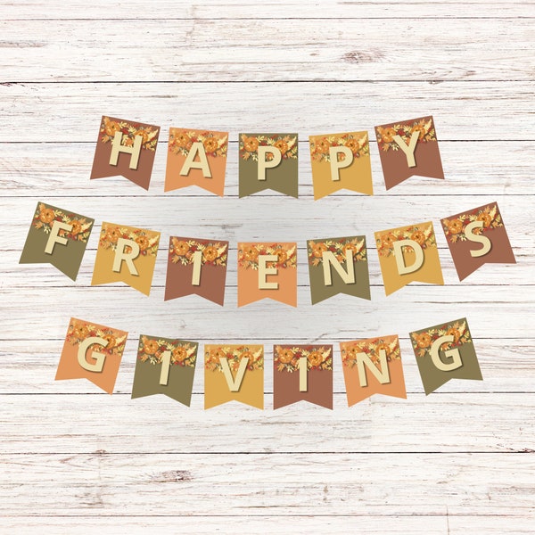 Printable Friendsgiving Banner Etsy