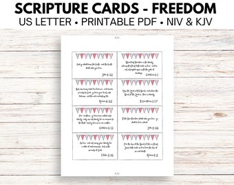 Mini Scripture Cards Printable PDF Freedom & Liberty Theme