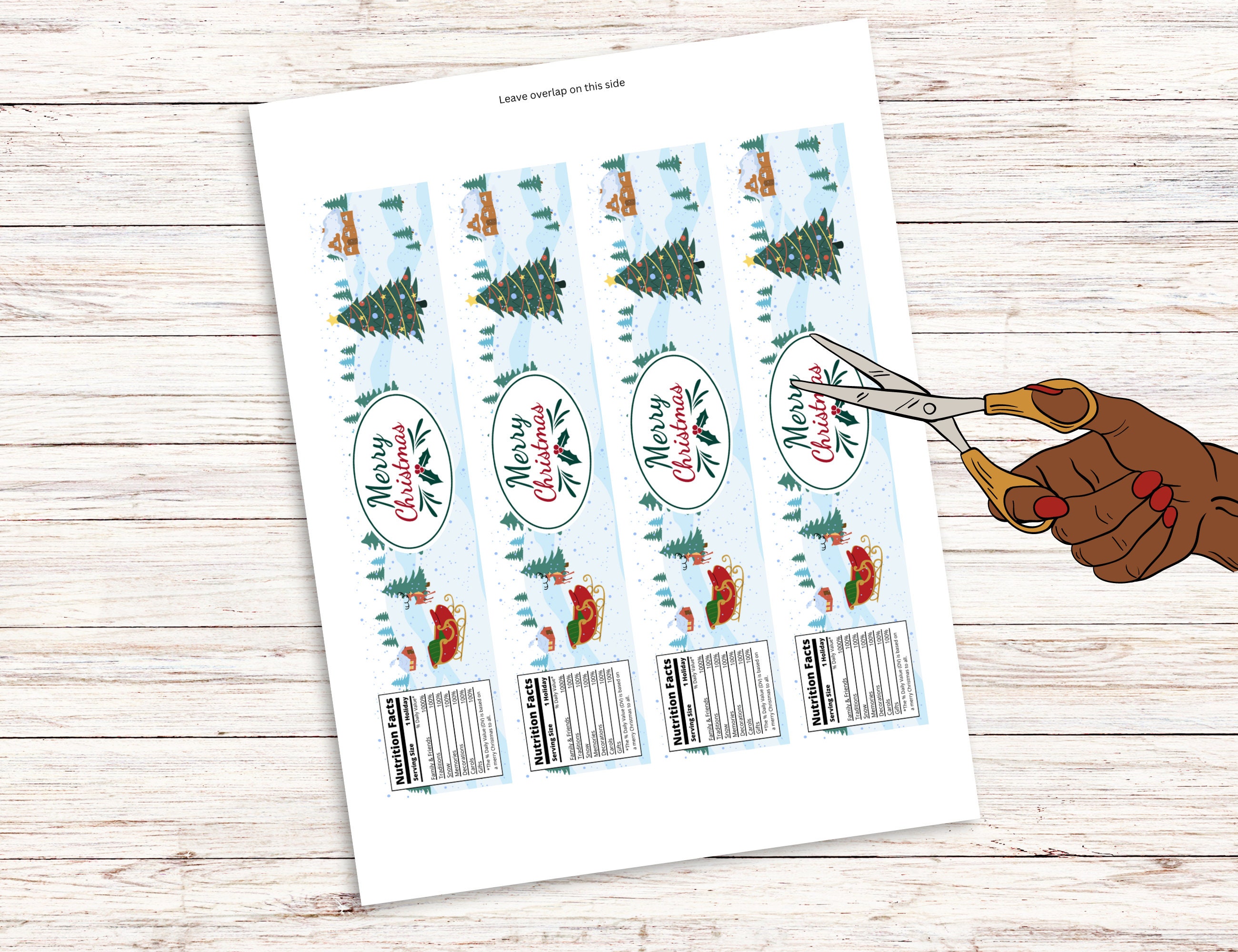 Christmas Water Bottle Labels Printable PDF - Etsy