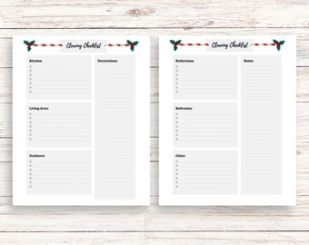 Holiday Cleaning Checklist Printable PDF