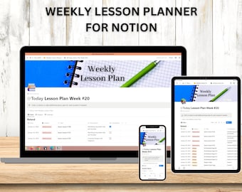 Weekly Lesson Planner Template for Notion