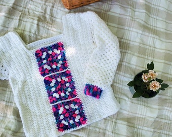 Picnicker Sweater Crochet Pattern for Worsted Weight Yarn