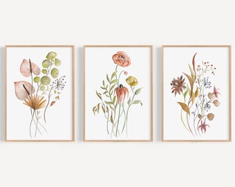 Floral Prints Wall Art, Wildflower Print, Floral Wall Art, Watercolor Print, Flower Prints Wall Art, Botanical Print, Botanical Wall Art