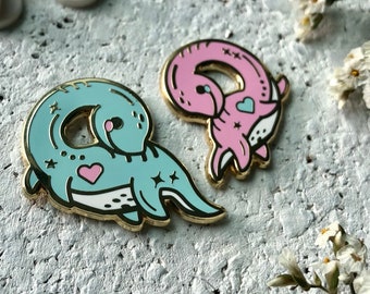 Heart Dinos-Hard Enamel Pin cute, kawaii, gift, lapel pin