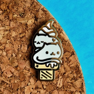IceCream Cat- Icecream Hard Enamel Pin- cute, kawaii, gift, lapel pin
