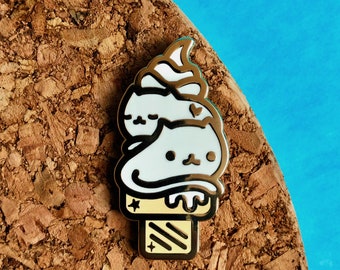 IceCream Cat- Icecream Hard Enamel Pin- cute, kawaii, gift, lapel pin