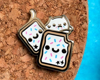 Poptart Cat- Poptart Hard Enamel Pin- cute, kawaii, gift, lapel pin