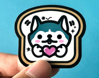 Warm and Toasty Husky- Vinyl Sticker