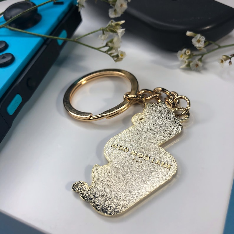 Switch Joycon Cats Gold Hard Enamel Keychain-cute, kawaii, gift, keychain image 4