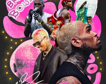 Chris Brown 2025 Tour PNG – Breezy Fan Art Digital Download for T-Shirts, Sublimation & Merch Design