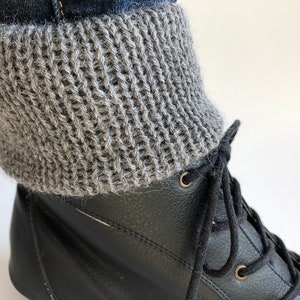 Mélange d&#39;alpaga et de laine, poignets de bottes / jambières double épaisseur