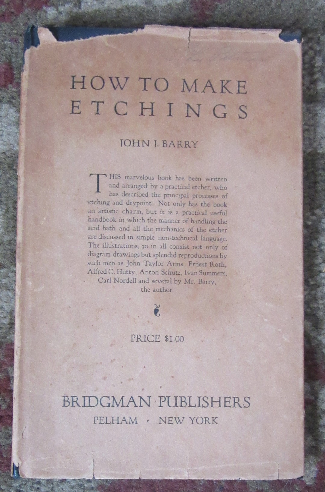First Edition 1929 How to Make Etchings by John Barry Etsy