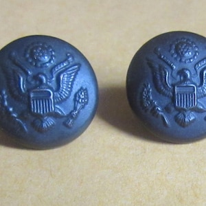 Set of Two Vintage World War I Army Uniform Buttons, Collectibles