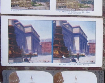 Group of Twelve Vintage Stereoscope Cards, Washington DC and New York