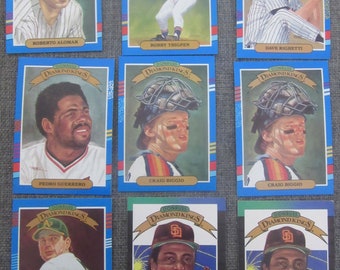 Set of Nine (9) Donruss Diamond Kings Baseball cards