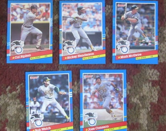 Set of 5 1990 Donruss All Star Baseball Cards