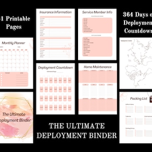 The Ultimate Deployment Binder, Military Binder, Military Family Organizer, Military Spouse Binder