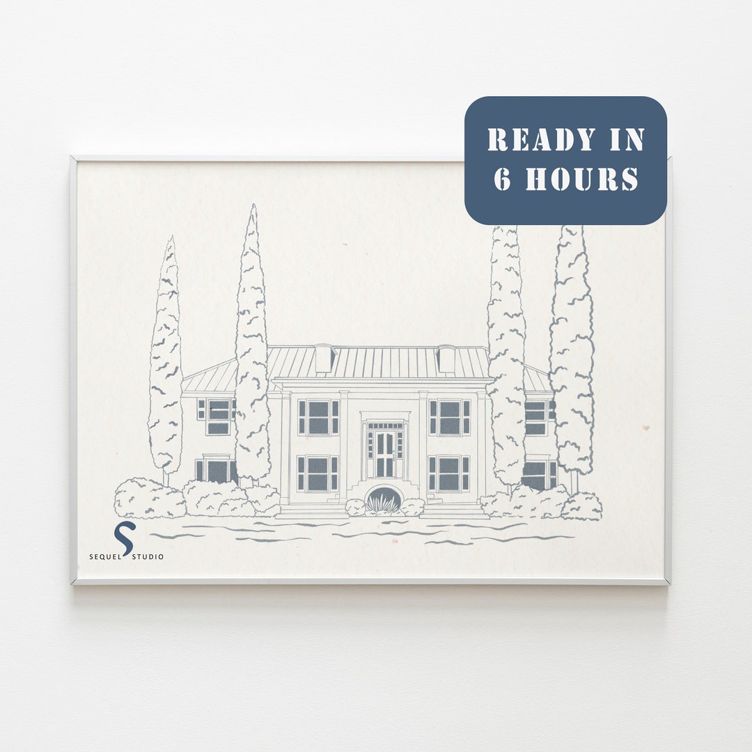Hand Drawn Wedding Venue Sketch, Custom Wedding Venue Illustration ...