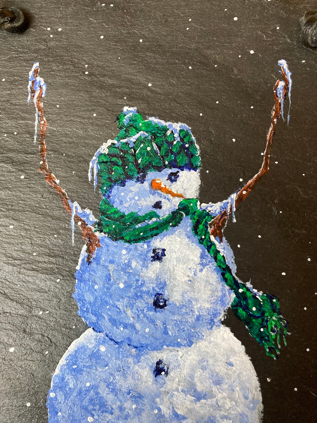 Snowman Painting On Slate Acrylic Painting Snowmen Snow Winter Decor Il 1080xN.3324323336 6cqn
