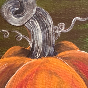 Fall decor Pumpkin Pumpkins Thanksgiving Original artwork One of a kind Unique gift Wedding gift Acrylic painting Free shipping