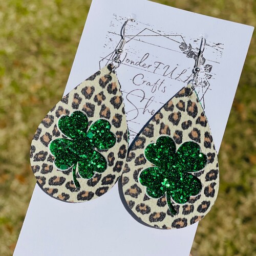 Saint Patricks Day Earrings for Women Girls Gift Green Drop Earrings Leather Earrings for Women Teardrop Dangle Earrings Petal Drop Earrings Jewelry Accessory Handmade Saint Patricks Day Earrings for Women Girls Gift Green Drop Earrings Leather Earrings for Women Teardrop Dangle Earrings Petal Drop Earrings Jewelry Accessory Handmade