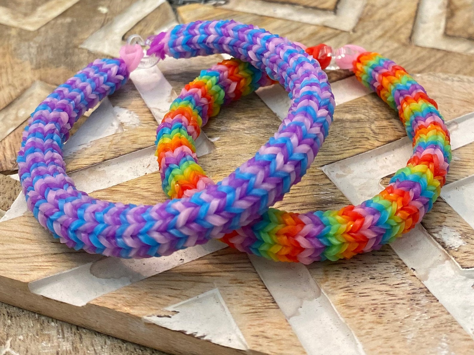 Hexafish Rainbow Loom Bracelet Etsy