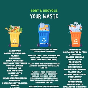 Impresión de compost-reciclaje-basura