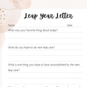Leap Day - Familly Fun Itinerary