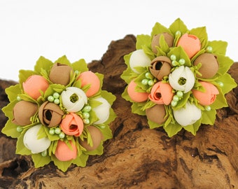 BLUMENHAARSCHMUCK für Kleinkind-Mädchen - 2 Stück, Blumen-Haarschmuck, Blumenkopfstück, Blumen-Haarteil, Kinderhaarbänder