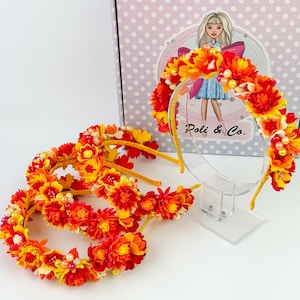 Flower Headband, Floral Headband - Flower Girl Headband - Kid&#39;s Flower Crown - Toddler Girl Headband
