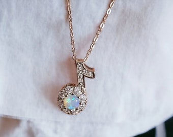 OPAL - Australian Opal Necklace - Spinning Opal - Ticktok - Unique Gift