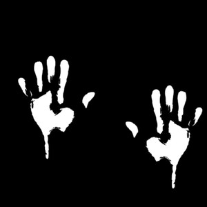 Hand Prints on Glass