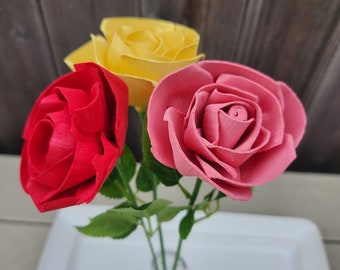 Rosas de Madera / Flores del Día de las Madres / Flores de Aniversario / Flores Ecológicas / Rosas de Madera / Ramo de Flores de Cumpleaños / flores de madera / ROSA